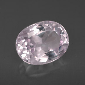 Kunzite rose naturelle coupe ovale, 3,44 ct, VVS-VS