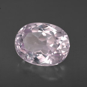 Kunzite rose naturelle coupe ovale, 3,44 ct, VVS-VS