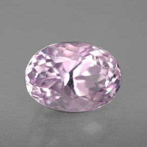 Kunzite rose naturelle coupe ovale, 5,69 ct, VVS-VS