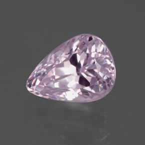 Kunzite rose naturelle en forme de poire, 6,61 ct, VVS-VS