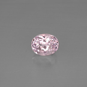 Kunzite rose naturelle coupe ovale, 5,68 ct, VVS-VS