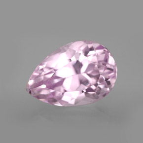 Kunzite Rose naturelle En forme de poire, 8.33 ct, VVS-VS