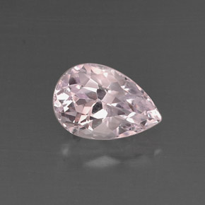 Kunzite rose naturelle en forme de poire, 4,11 ct, VVS-VS