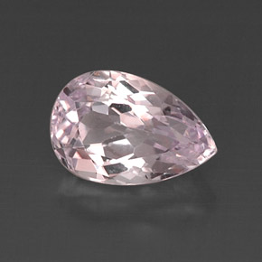 Kunzite rose naturelle en forme de poire, 6,55 ct, VVS-VS
