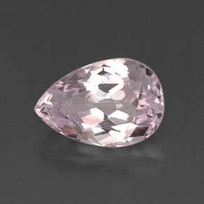 Kunzite rose naturelle en forme de poire, 6,55 ct, VVS-VS