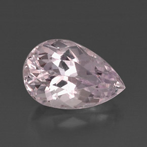 Kunzite rose naturelle en forme de poire, 7,35 ct, VS-SI