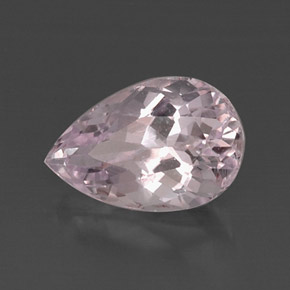 Kunzite rose naturelle en forme de poire, 7,35 ct, VS-SI