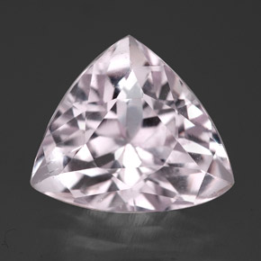 Kunzite rose naturelle trillion, 6,61 ct, VVS-VS