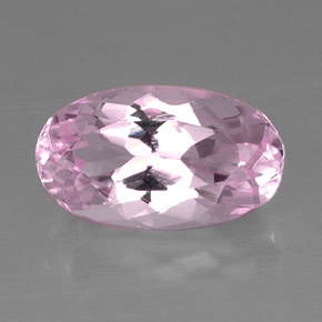 Kunzite Rose clair naturelle Coupe ovale, 9.01 ct, VVS