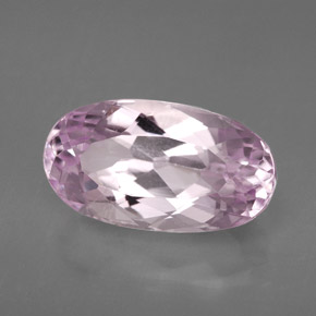 Kunzite rose naturelle coupe ovale, 6,51 ct, VVS-VS