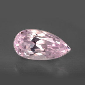 Kunzite Rose naturelle En forme de poire, 6.05 ct, VVS-VS