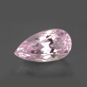 Kunzite Rose naturelle En forme de poire, 6.05 ct, VVS-VS