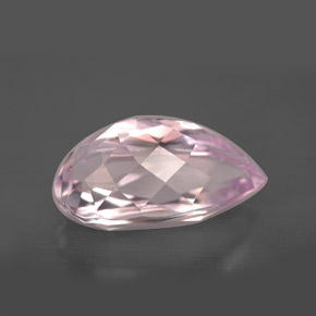 Kunzite Rose naturelle En forme de poire, 6.05 ct, VVS-VS