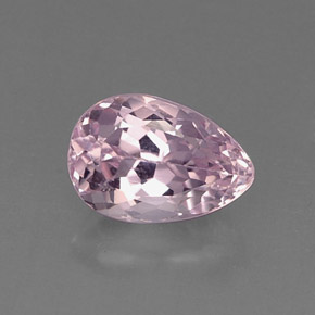 Kunzite rose naturelle en forme de poire, 5,88 ct, VS