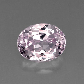 Kunzite rose naturelle coupe ovale, 6,73 ct, VVS-VS