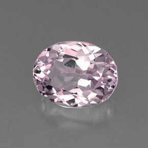 Kunzite rose naturelle coupe ovale, 6,73 ct, VVS-VS
