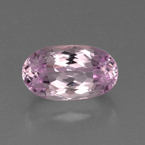 Kunzite rose naturelle coupe ovale, 6,56 ct, VVS