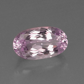 Kunzite rose naturelle coupe ovale, 6,56 ct, VVS