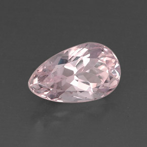 Kunzite Rose naturelle En forme de poire, 5.28 ct, VVS-VS