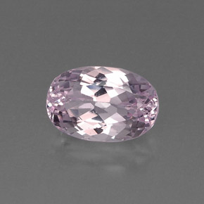 Kunzite rose naturelle coupe ovale, 6,65 ct, VVS