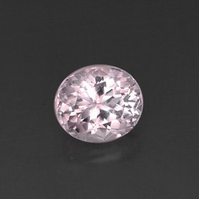 Kunzite rose naturelle coupe ovale, 5,09 ct, VVS-VS