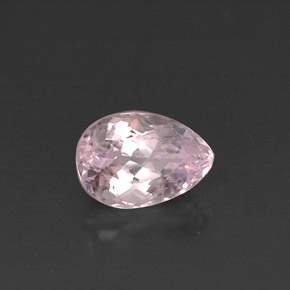 Kunzite rose naturelle en forme de poire, 4,00 ct, VS