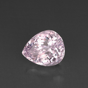 Kunzite rose naturelle en forme de poire, 6,11 ct, VVS-VS