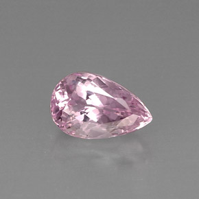 Kunzite rose naturelle en forme de poire, 6,07 ct, VS
