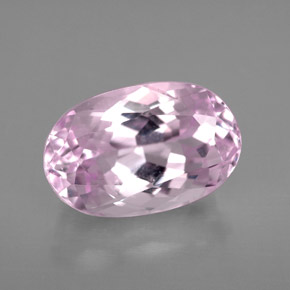 Kunzite rose naturelle coupe ovale, 6,11 ct, VVS