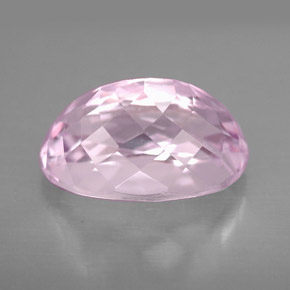Kunzite rose naturelle coupe ovale, 6,11 ct, VVS