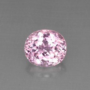 Kunzite rose naturelle coupe ovale, 7,92 ct, VS