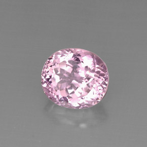 Kunzite rose naturelle coupe ovale, 7,92 ct, VS