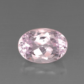 Kunzite rose naturelle coupe ovale, 8,31 ct, VS
