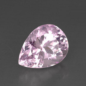 Kunzite rose naturelle en forme de poire, 13,68 ct, VVS-VS