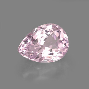 Kunzite rose naturelle en forme de poire, 5,99 ct, VS
