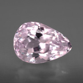Kunzite rose naturelle en forme de poire, 5,60 ct, VVS
