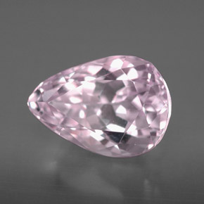 Kunzite rose naturelle en forme de poire, 5,60 ct, VVS