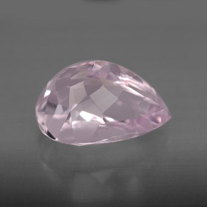 Kunzite rose naturelle en forme de poire, 5,60 ct, VVS
