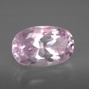 Kunzite rose naturelle coupe ovale, 5,36 ct, VVS-VS