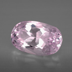 Kunzite rose naturelle coupe ovale, 5,36 ct, VVS-VS