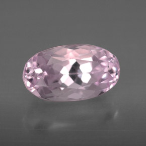 Kunzite rose naturelle coupe ovale, 4,04 ct, VS