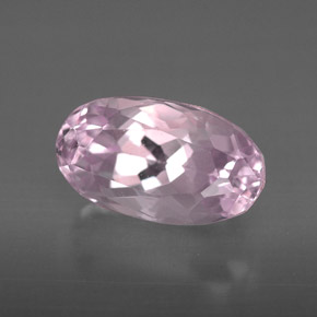 Kunzite rose naturelle coupe ovale, 4,04 ct, VS
