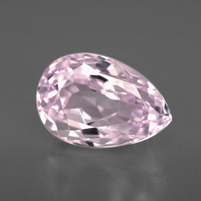 Kunzite rose naturelle en forme de poire, 4,52 ct, VVS-VS