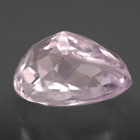 Kunzite rose naturelle en forme de poire, 6,41 ct, VVS-VS