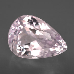 Kunzite rose naturelle en forme de poire, 7,17 ct, VS
