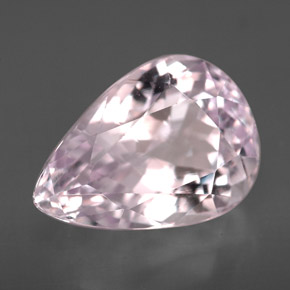 Kunzite rose naturelle en forme de poire, 7,17 ct, VS