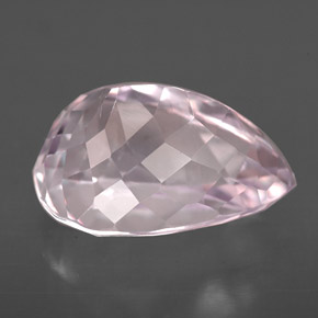 Kunzite rose naturelle en forme de poire, 7,17 ct, VS