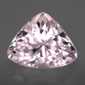 Kunzite rose naturelle trillion, 7,41 ct, VVS-VS
