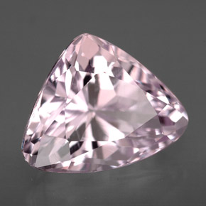 Kunzite rose naturelle trillion, 7,41 ct, VVS-VS