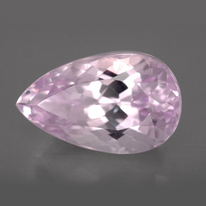 Kunzite rose naturelle en forme de poire, 9,19 ct, VVS-VS